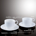 Tasse de café et soucoupe en porcelaine blanche durable et saine